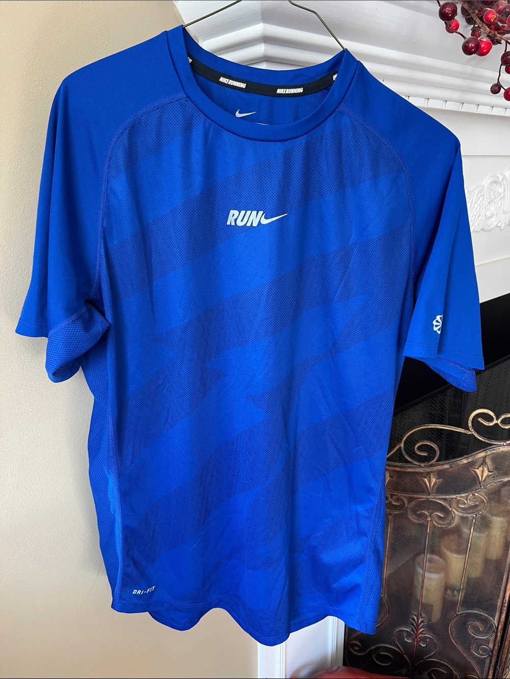 Nike Men’s Royal Blue RUN Dri-FIT Short Sleeve Active Tee